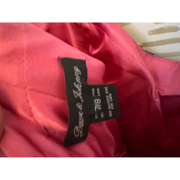 Dave & Johnny Size 7/8 Gem Tiered Prom 80’s Inspired Evening Dress - Picture 6 of 7